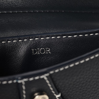 Christian Dior Grained Calfskin Saddle Key Ring Navy Blue 7 of 7