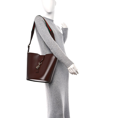 Gucci Tritone Calfskin Web Medium Ophidia Bucket Bag Sweet Chestnut 2 of 10