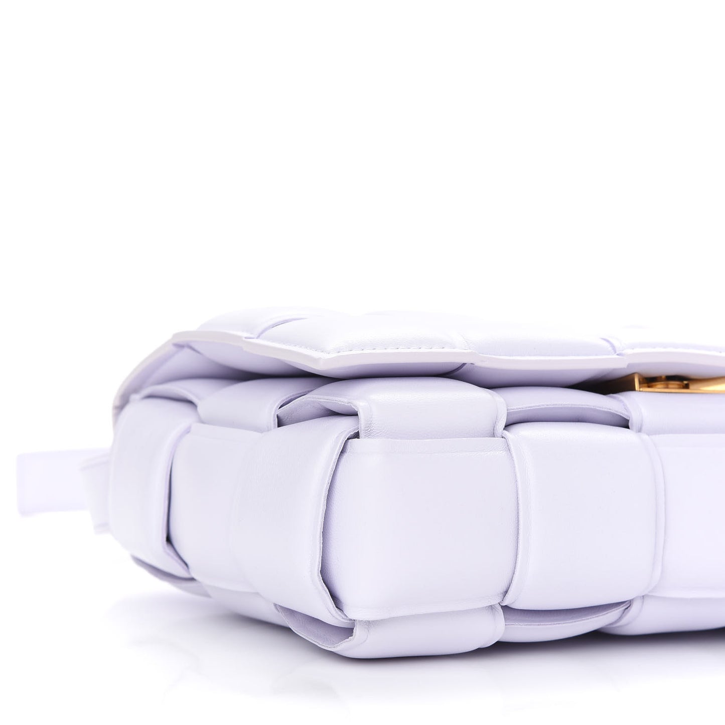 Nappa Maxi Intreccio Padded Cassette Crossbody Bag Chalk