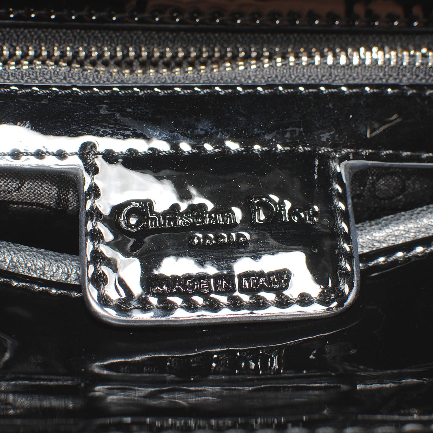 Christian Dior Patent Cannage Large Lady Dior Black 6 of 7