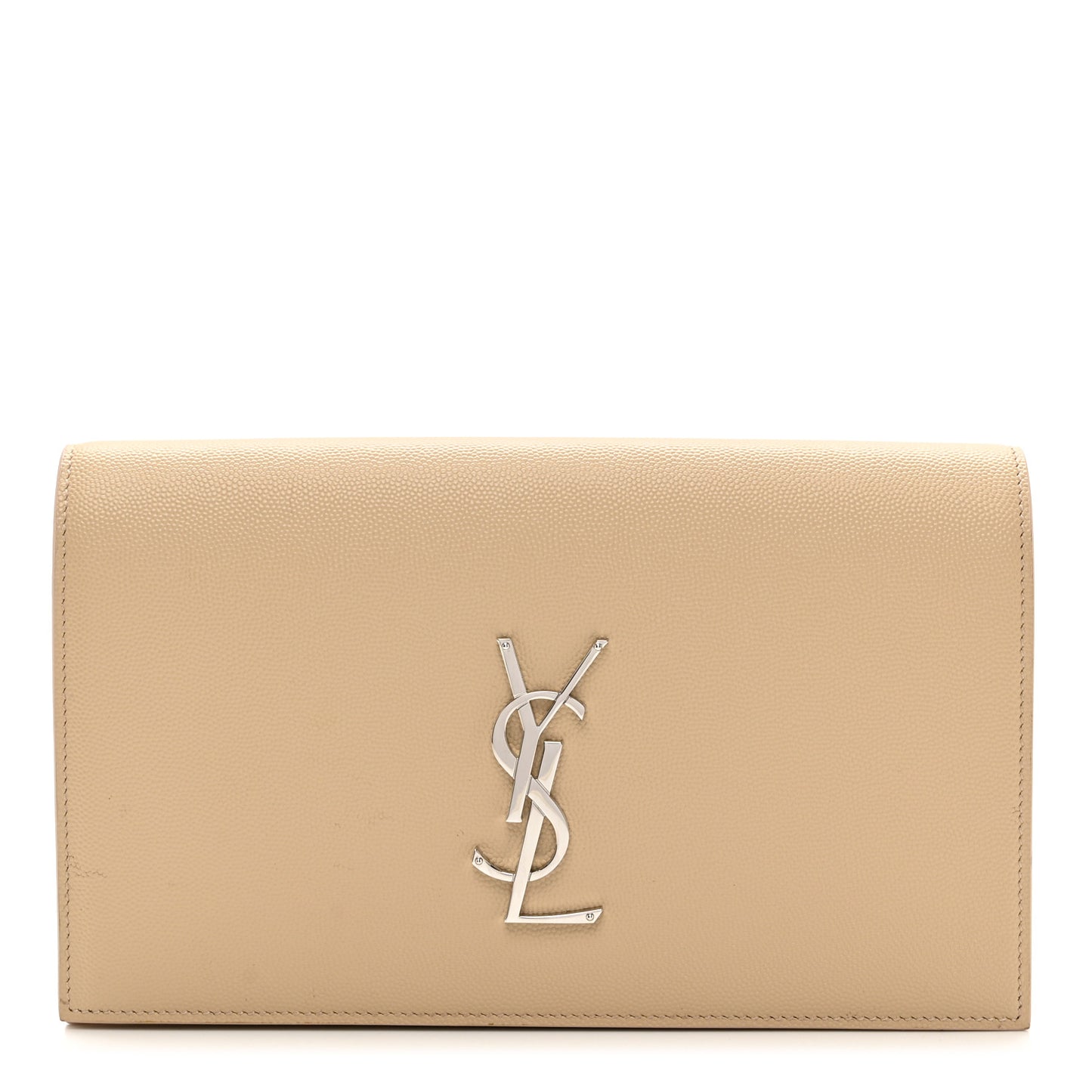 Grain De Poudre Classic Kate Monogram Clutch Nude Powder