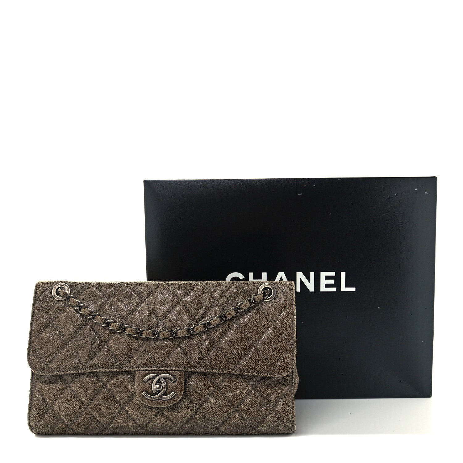 Chanel Crumpled Grained Calfskin Jumbo CC Crave Flap Beige 12 of 12