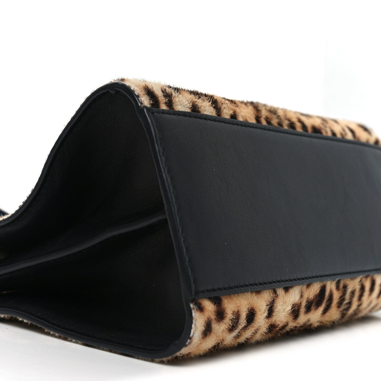 Gucci Calf Hair Bamboo Web Leopard Print Mini Nymphaea Top Handle Bag 9 of 11