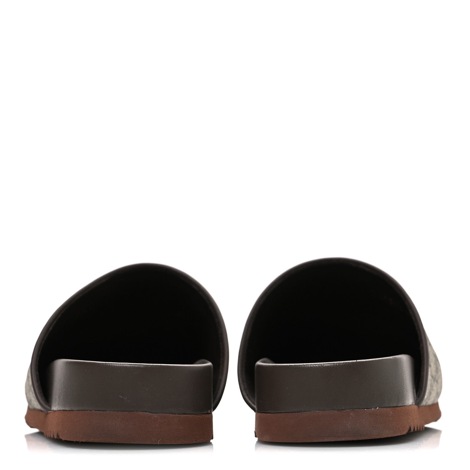 Gucci GG Supreme Monogram Miro Soft Calfskin Womens Horsebit Slippers 38.5 Beige Ebony New Acero 6 of 10
