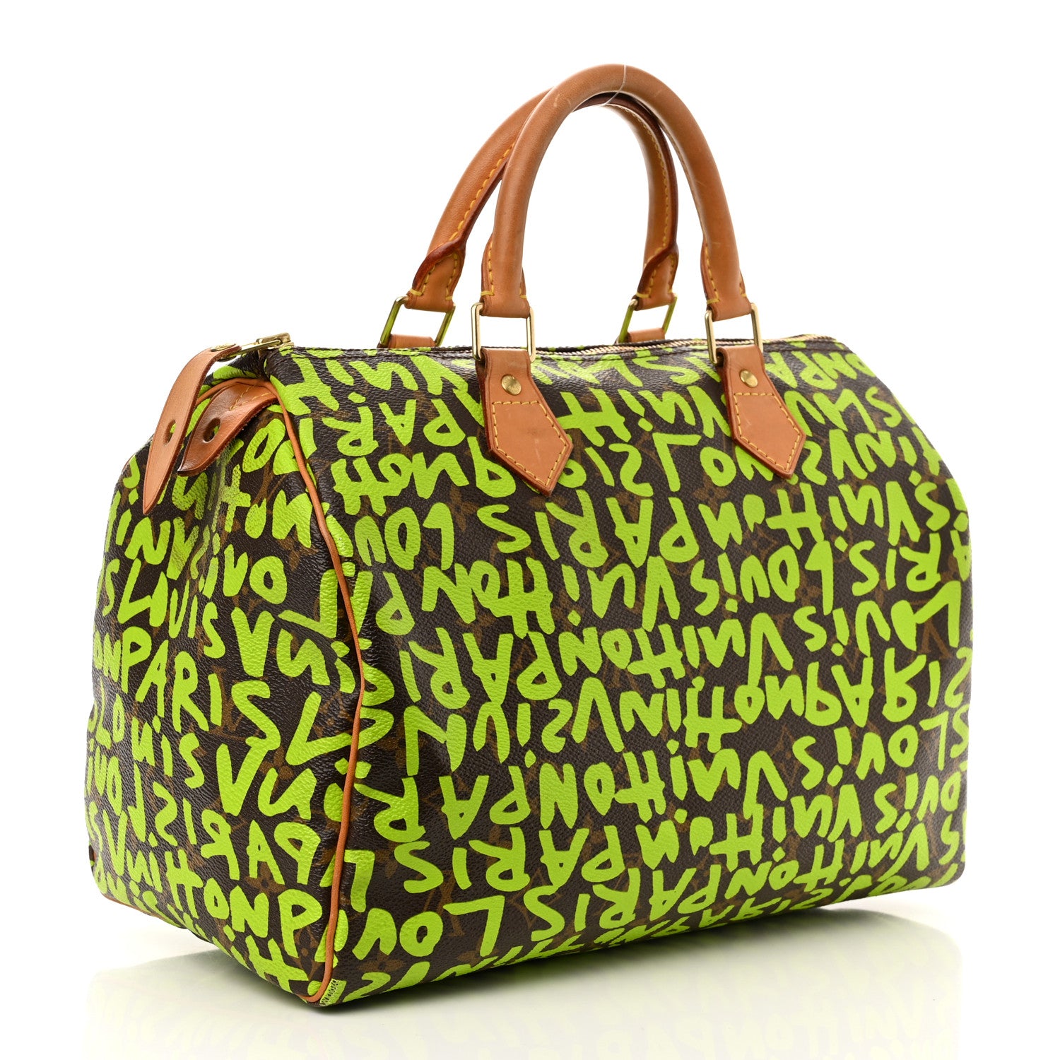 Louis Vuitton Monogram Graffiti Speedy 30 Green 3 of 11