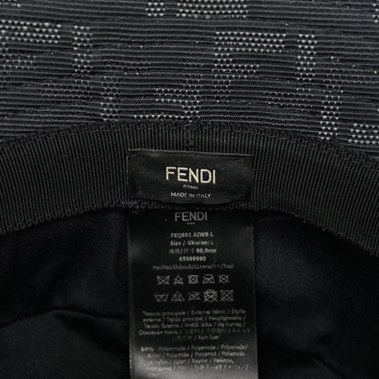 Fendi Nylon Zucca FF Bucket Hat L Black 8 of 11