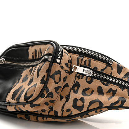 Alexander Wang Lambskin Suede Leopard Attica Belt Bag Black 9 of 9