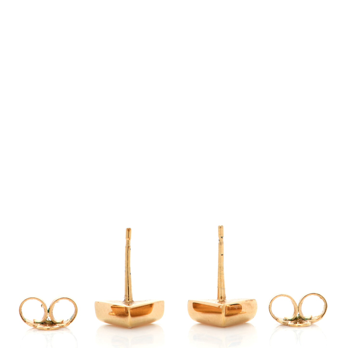 Brass Essential V Stud Earrings Gold