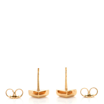 Louis Vuitton Brass Essential V Stud Earrings Gold 3 of 4