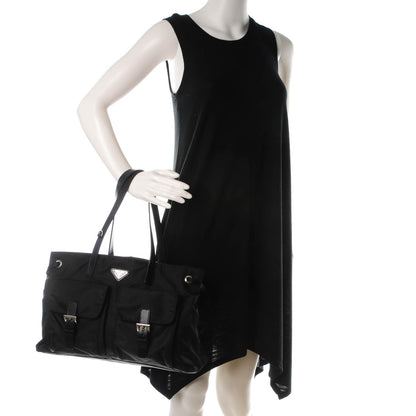Prada Nylon Vela Shopping Tote Black 2 of 7