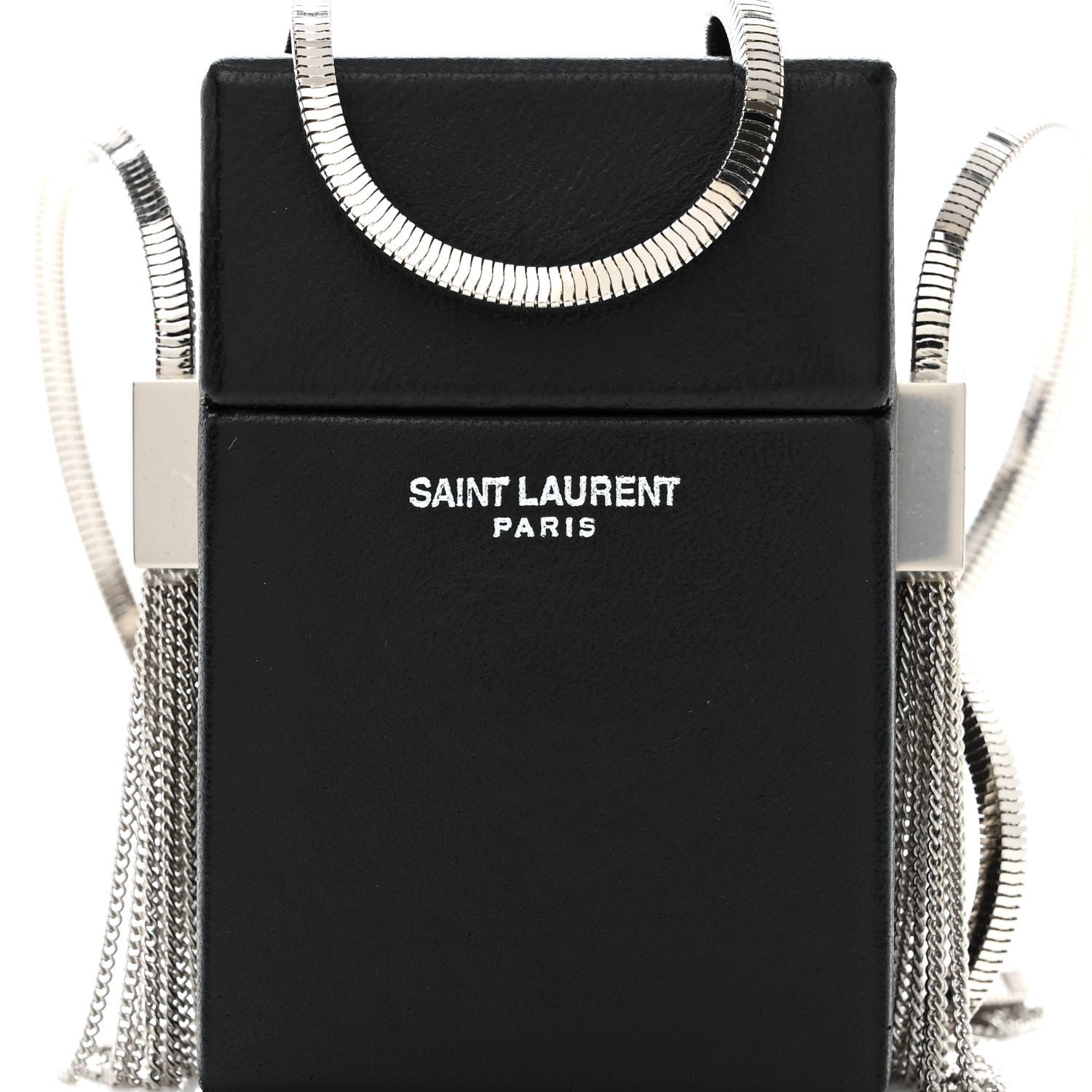 Saint Laurent Lambskin Smoking Box Crossbody Black 8 of 11