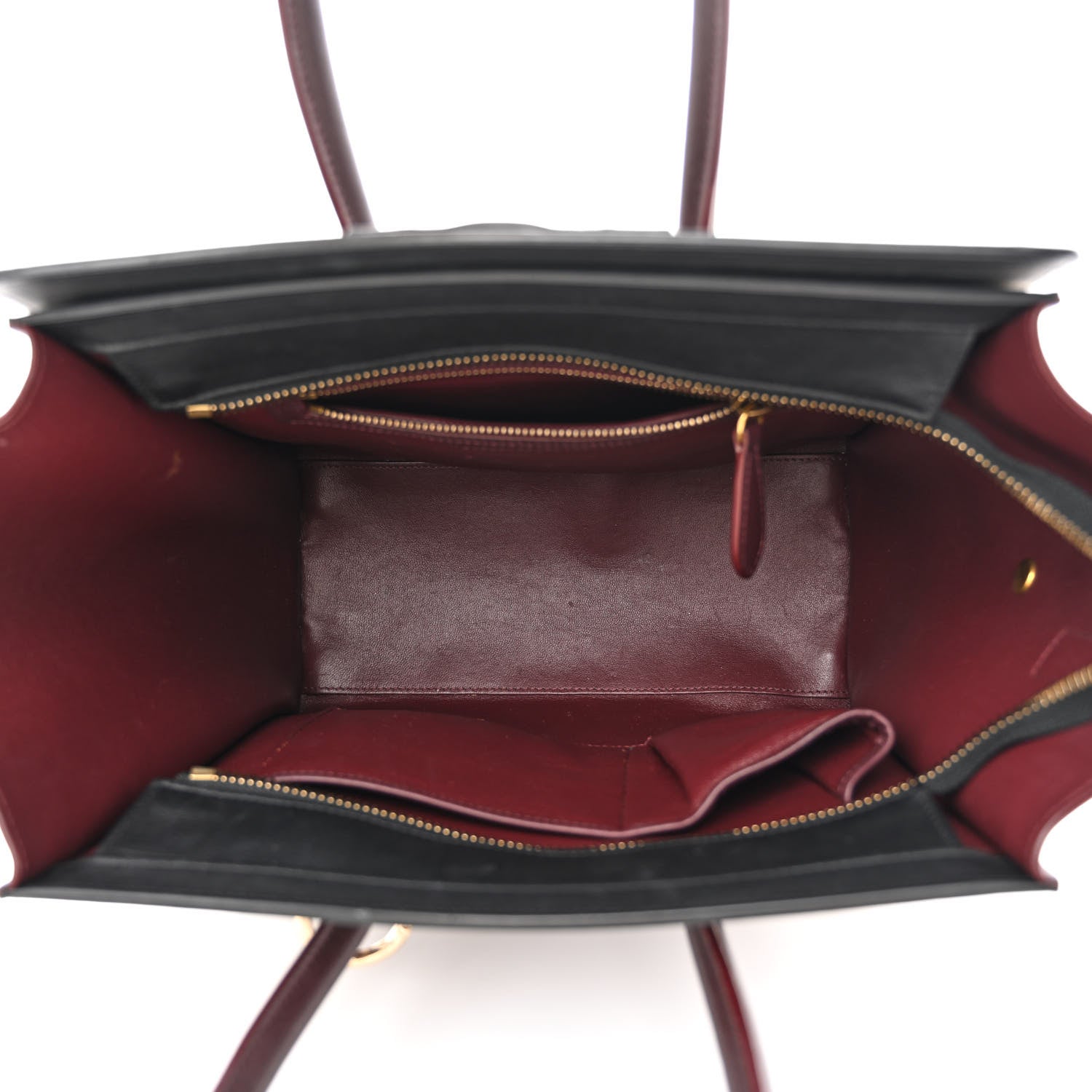 Celine Smooth Calfskin Micro Tri-Color Luggage Burgundy 5 of 23