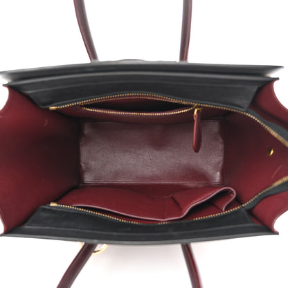 Celine Smooth Calfskin Micro Tri-Color Luggage Burgundy 5 of 23
