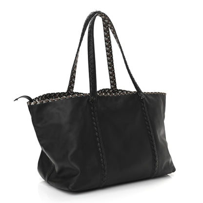 Bottega Veneta Nappa Nylon Medium Reversible Butterfly Shoulder Bag Black Cement 5 of 15