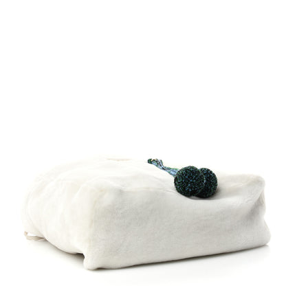 Prada Shearling Saffiano Shoulder Bag White 5 of 10