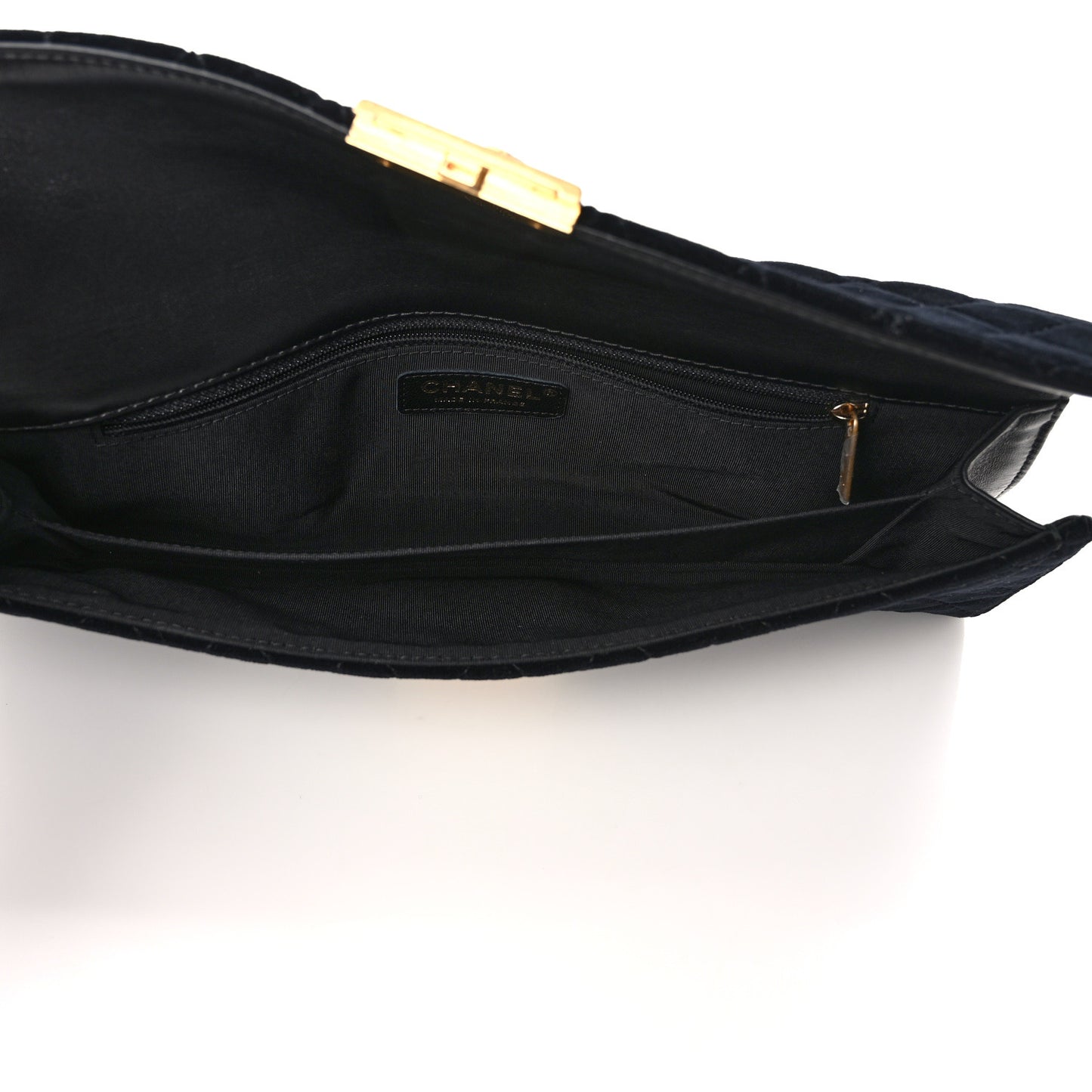 Velvet Quilted Paris Hamburg Clutch Black