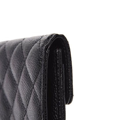 Chanel Caviar Quilted Flap Card Holder Black 9 of 10