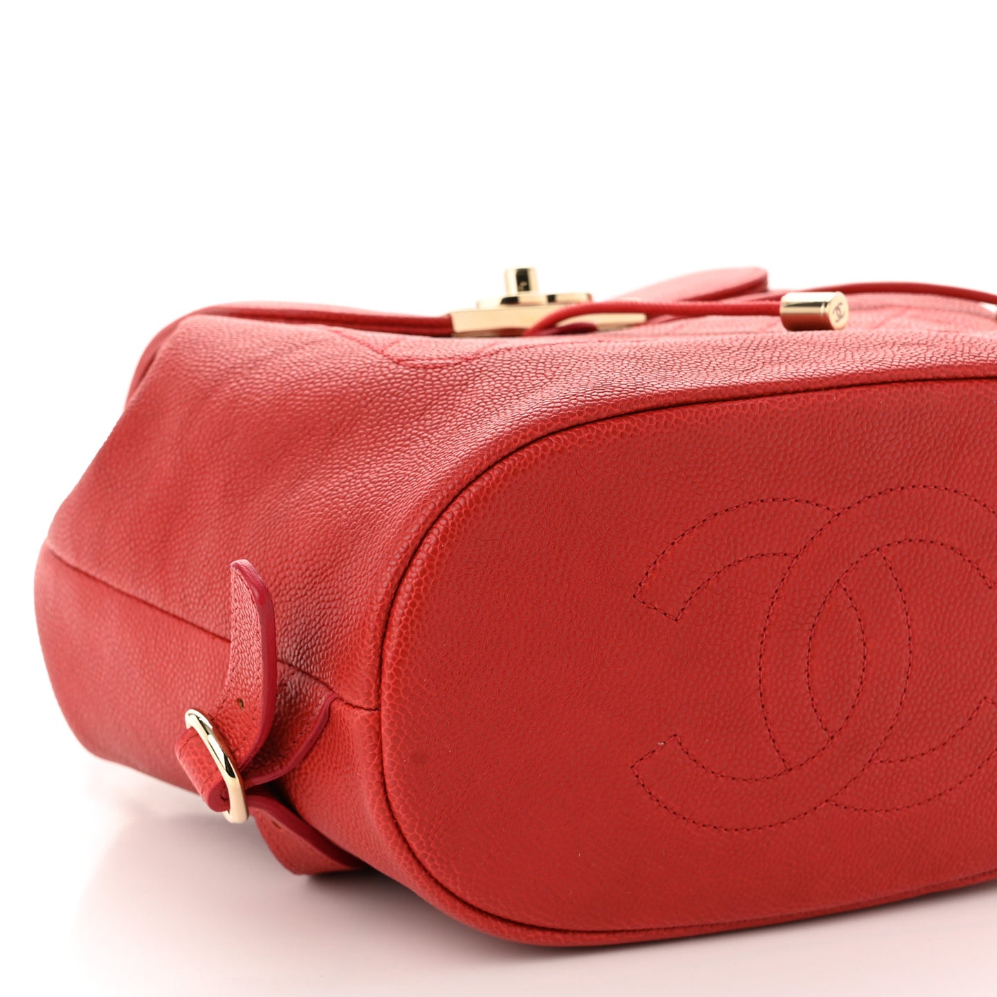 Caviar Quilted Backpack Red