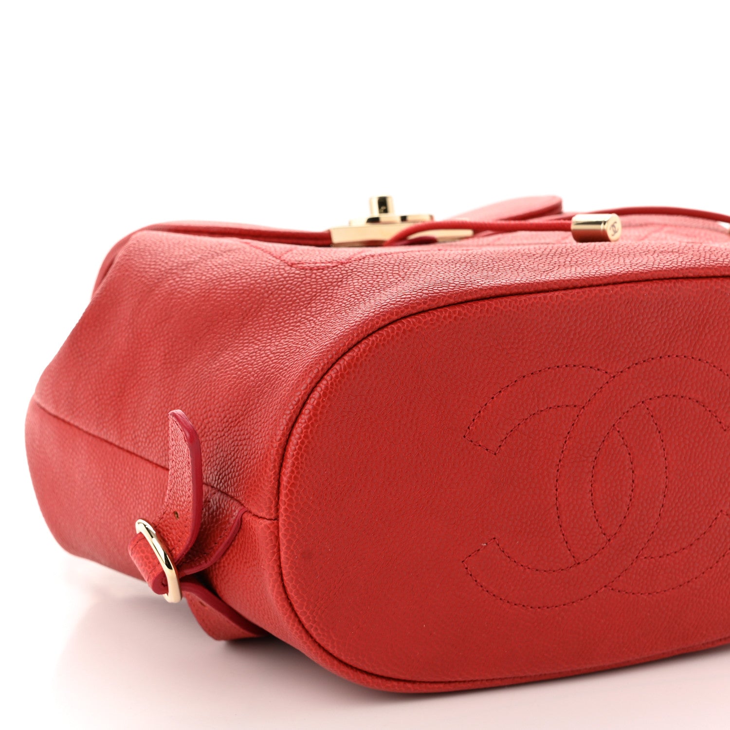 Chanel Caviar Quilted Backpack Red 9 of 10