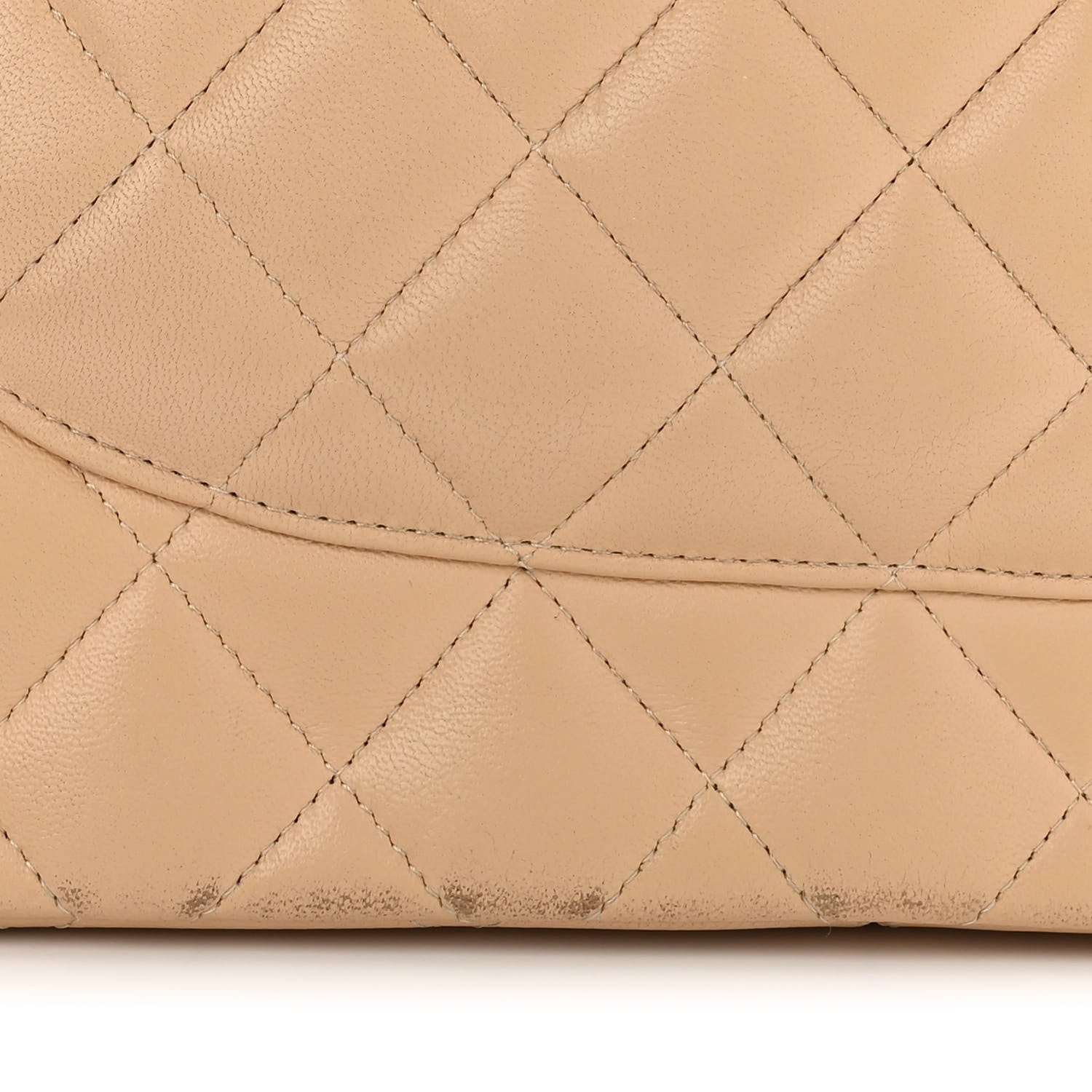 Chanel Lambskin Quilted Jumbo Double Flap Beige 19 of 26