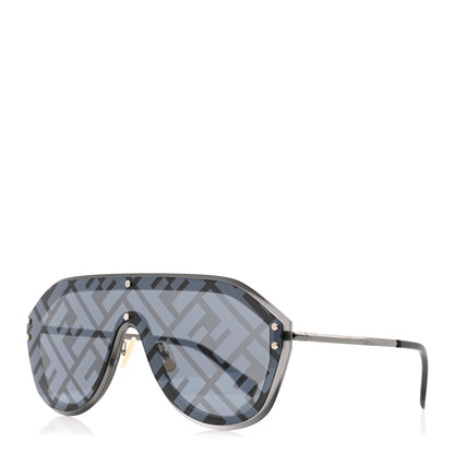 Fendi FF Fabulous Shield Sunglasses FF M0039/G/S Black 1 of 10