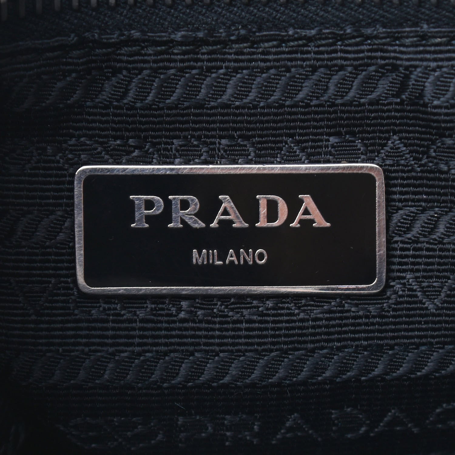 Prada Tessuto Nylon Saffiano Flat Messenger Bag Black 5 of 11