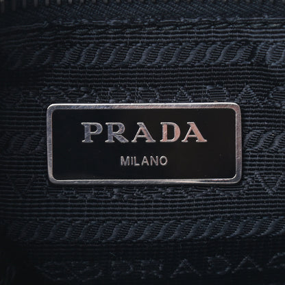 Prada Tessuto Nylon Saffiano Flat Messenger Bag Black 5 of 11