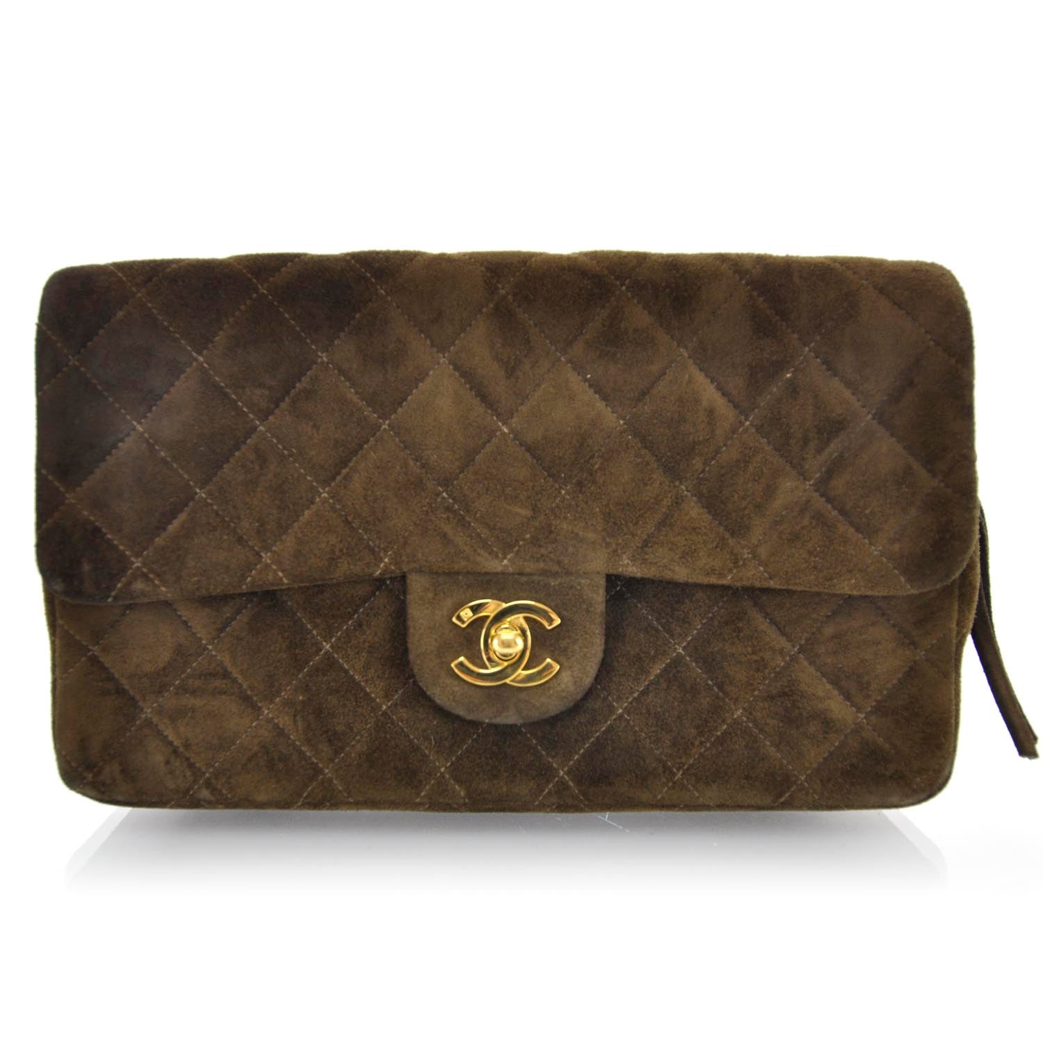 Chanel Suede Backpack Brown 1 of 11