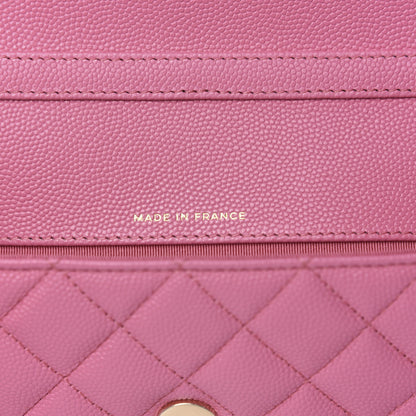 Chanel Caviar Quilted Glasses Case With Chain Pink 7 of 8