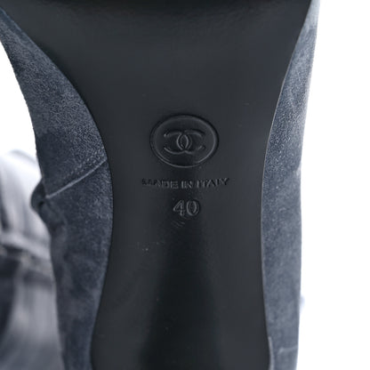 Chanel Suede High Boots 40 Grey 7 of 10