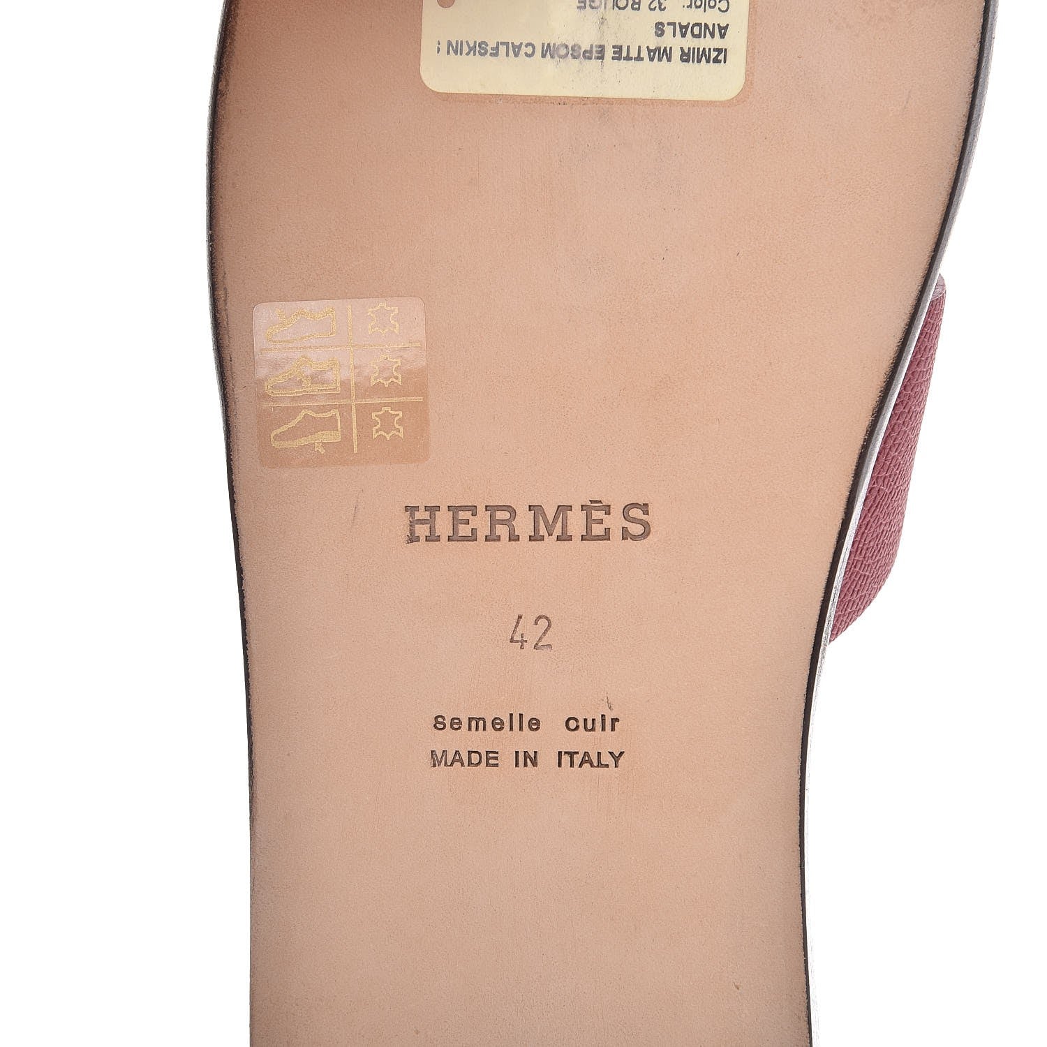 Hermes Matte Epsom Mens Izmir Sandals 42 Rouge 7 of 10