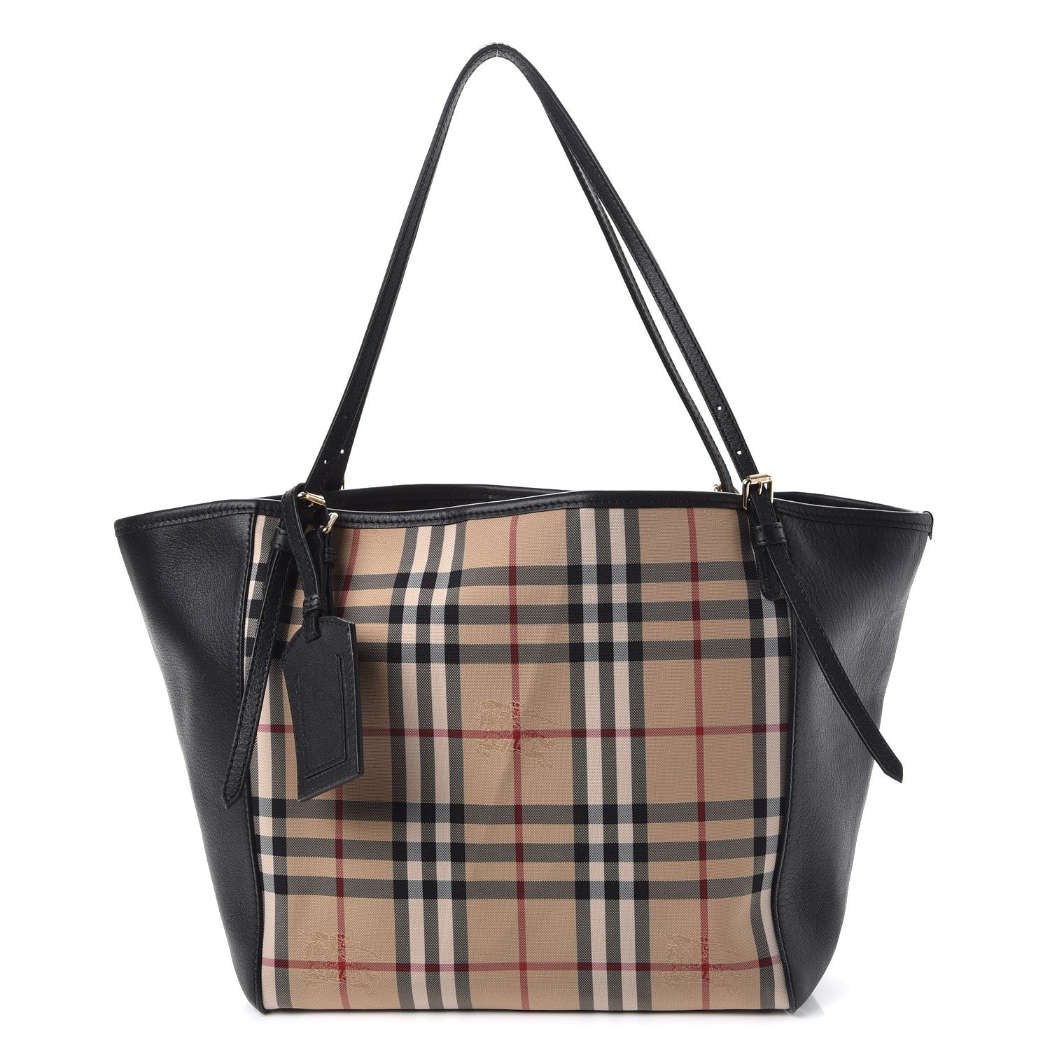 Burberry Horseferry Check Small Canterbury Tote Honey Black 1 of 6