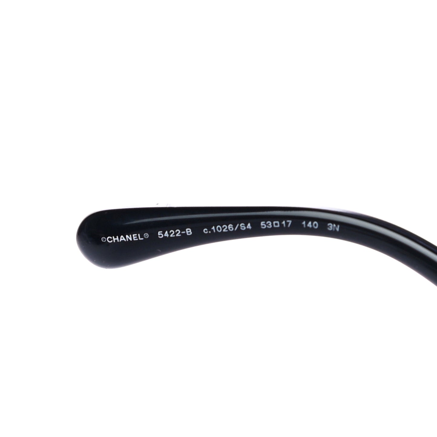Acetate Strass Square Sunglasses 5422-B Black White