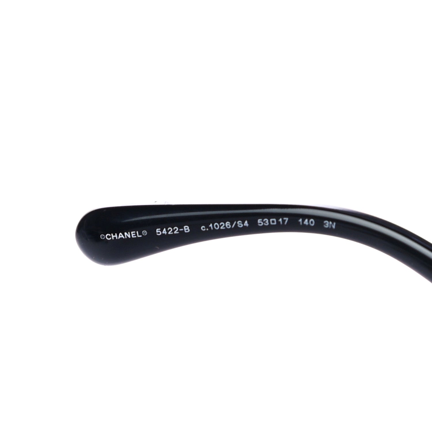 Chanel Acetate Strass Square Sunglasses 5422-B Black White 6 of 7