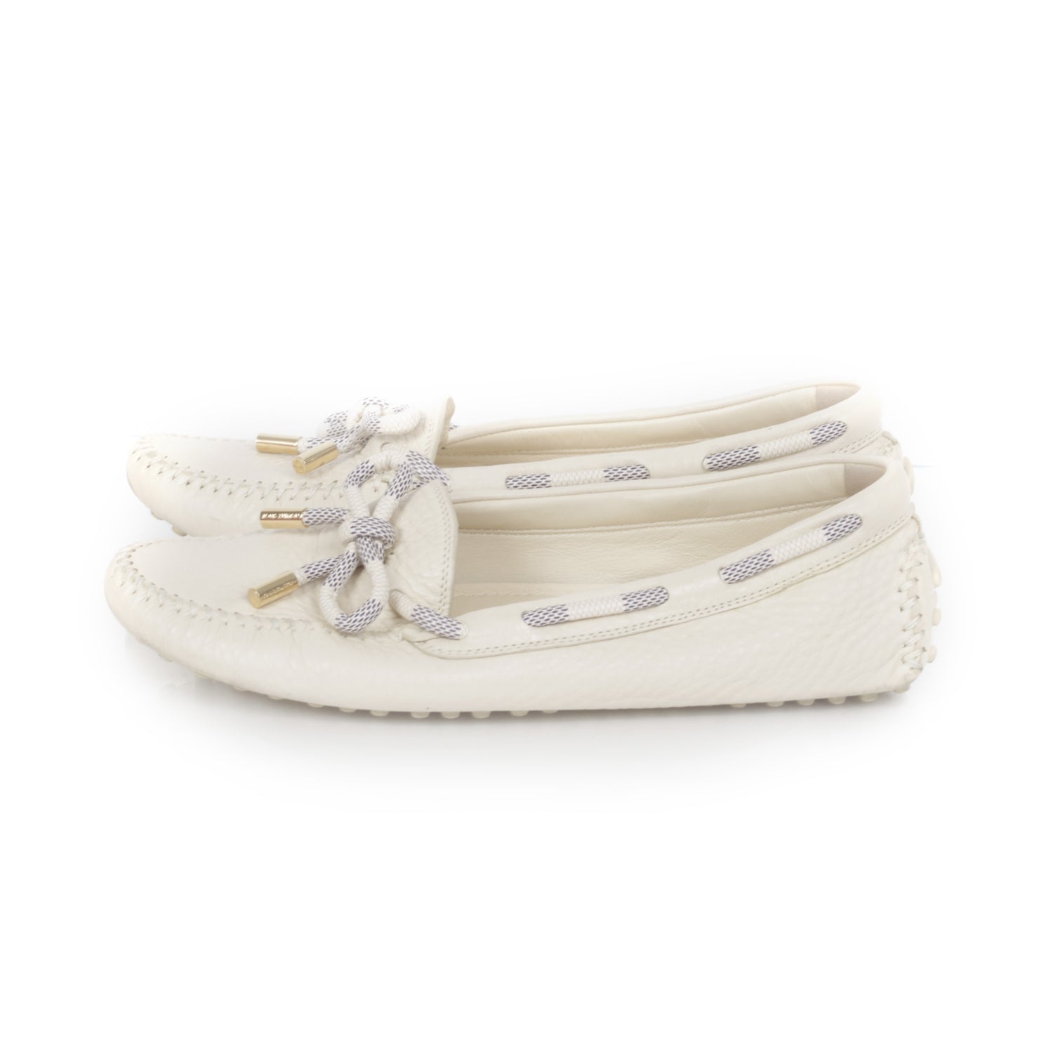 Louis Vuitton Grained Calfskin Damier Jersey Loafers 37 2 of 9