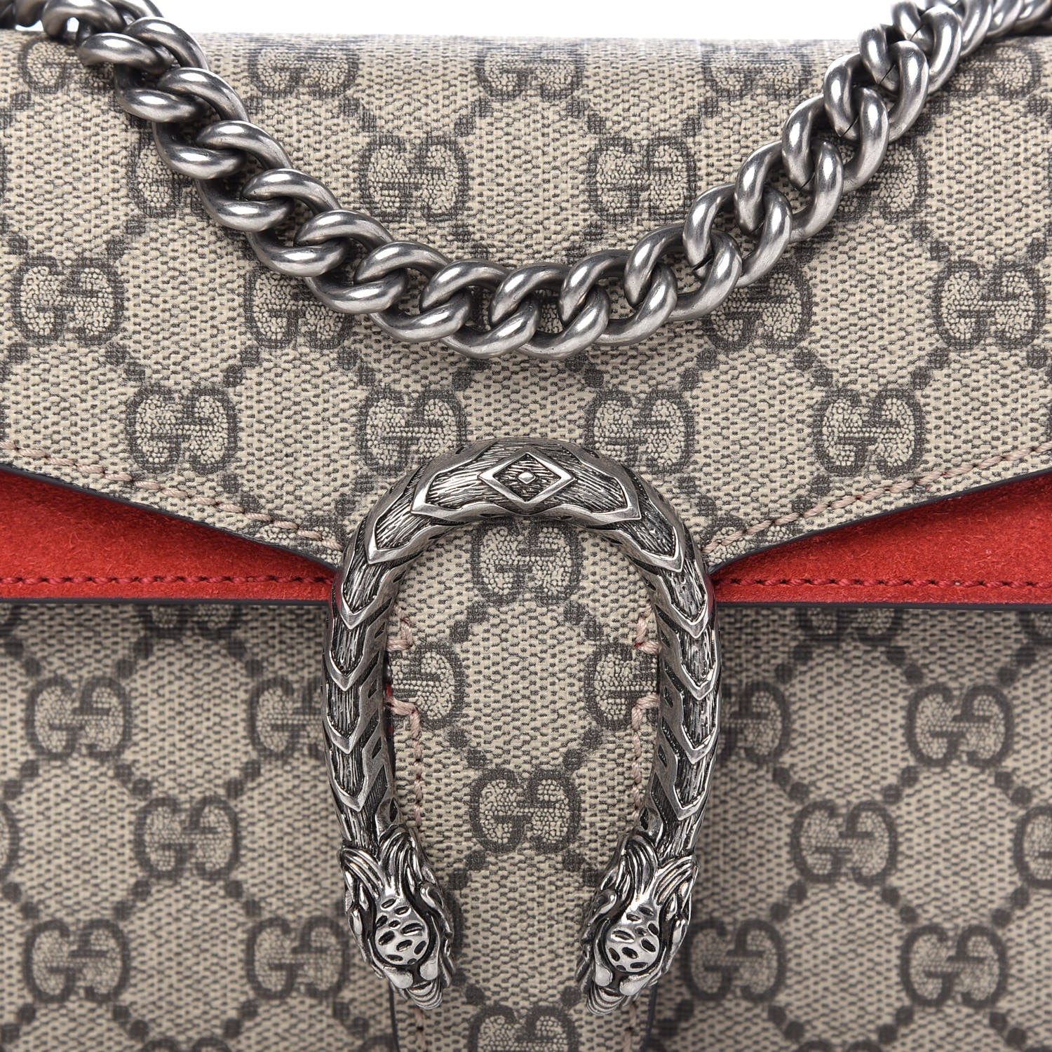 Gucci GG Supreme Monogram Mini Dionysus Shoulder Bag Hibiscus Red 11 of 11