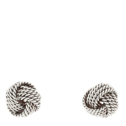 Tiffany Sterling Silver Twist Knot Earrings 1 of 4
