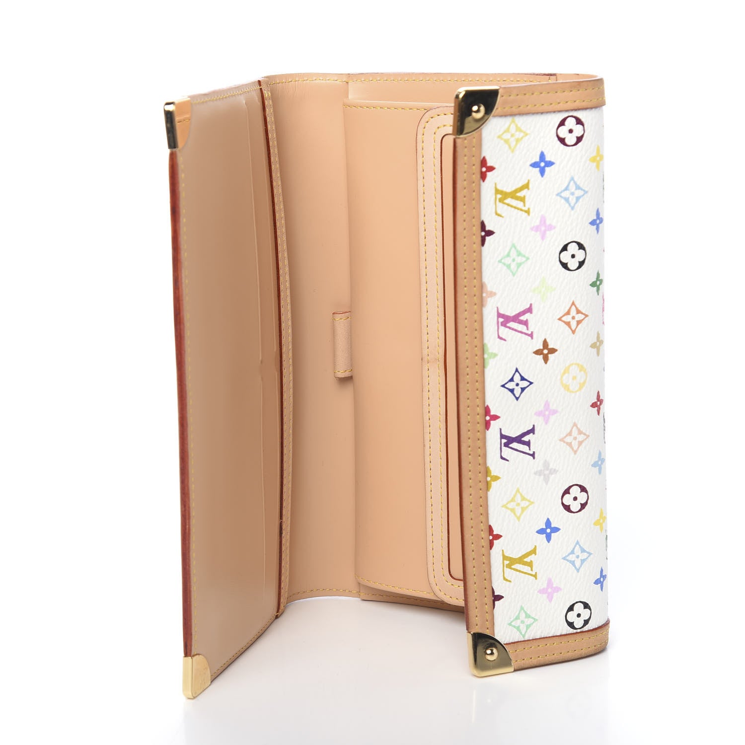 Louis Vuitton Monogram Multicolor Porte Tresor International Wallet White 5 of 7