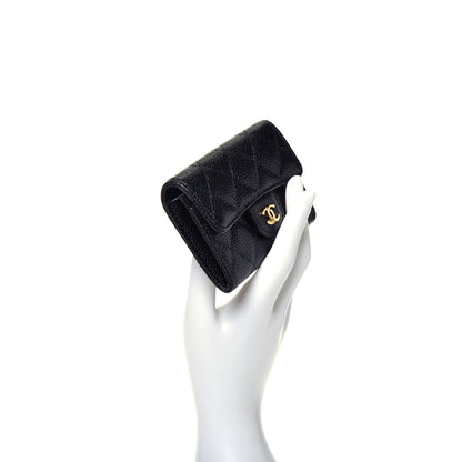 Chanel Caviar Quilted Flap Card Holder Black 2 of 8