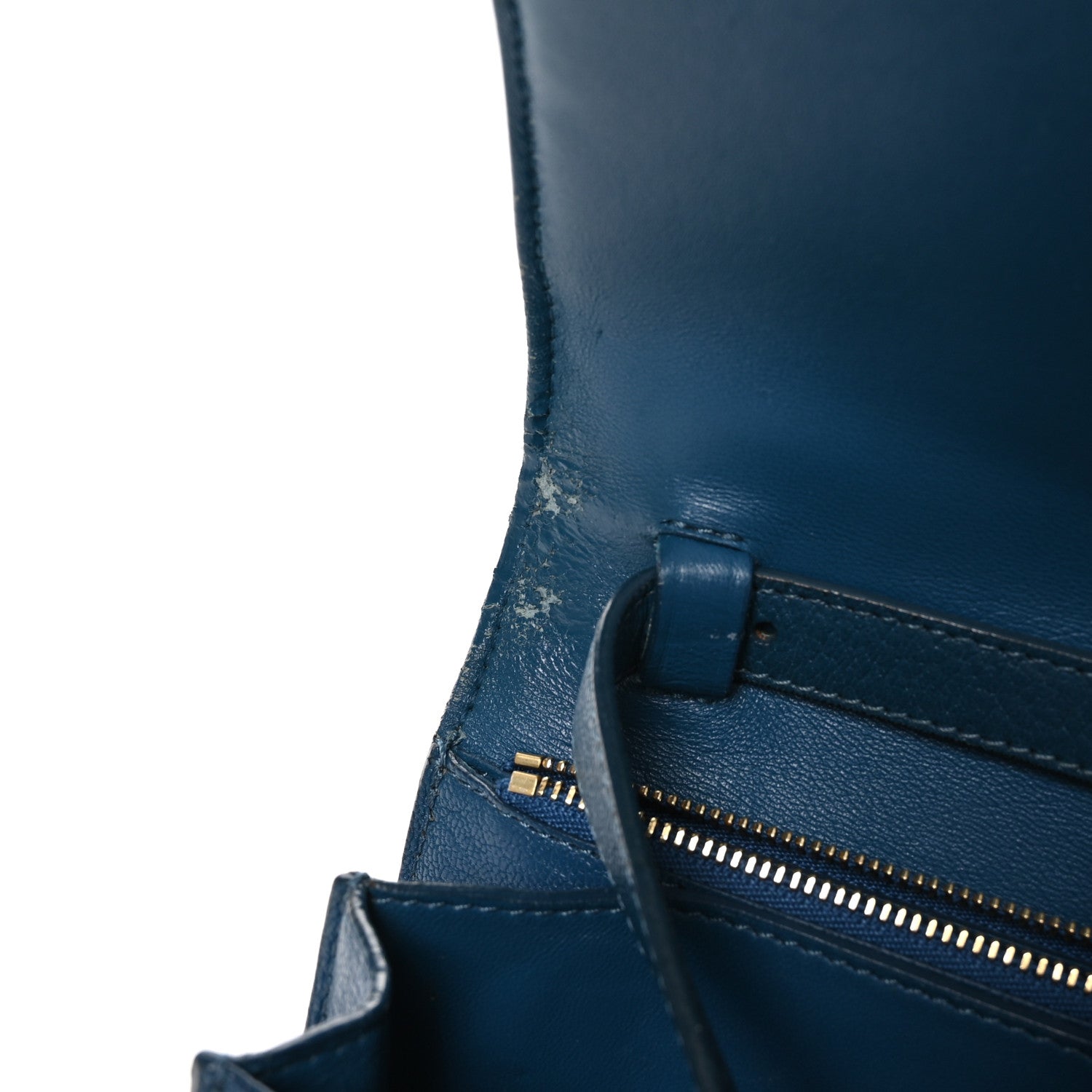 Celine Goatskin Medium Classic Box Flap Bag Deepsea 12 of 12