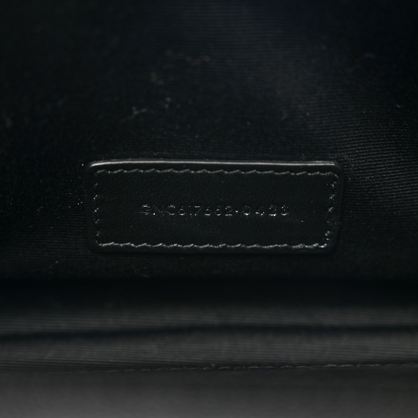 Grain De Poudre Matelasse Chevron Monogram Envelope Clutch Black