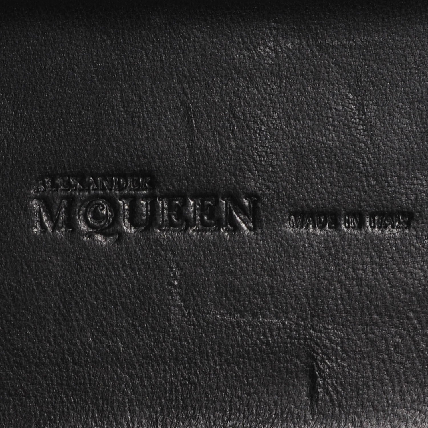 Alexander McQueen Leather Twin Skull Box Clutch Silver 6 of 7