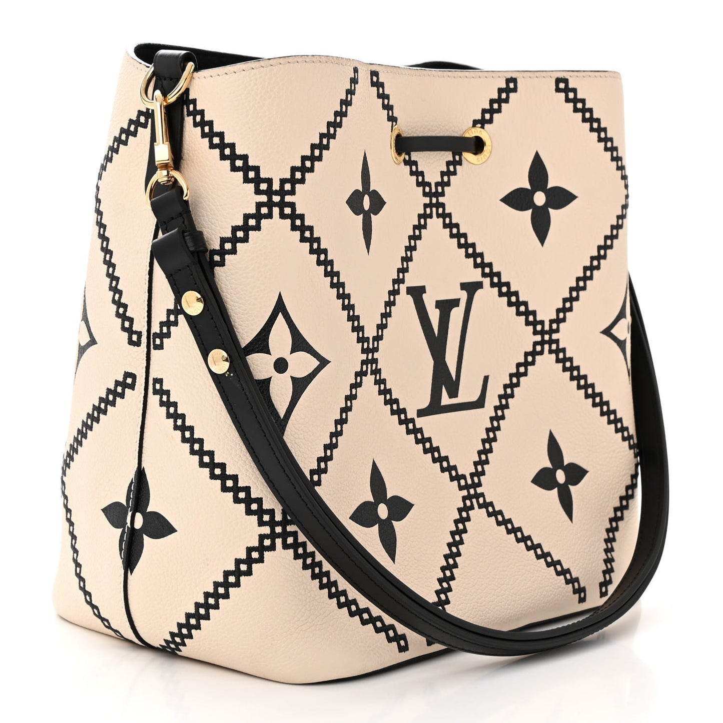 Empreinte Monogram Giant Broderies Neonoe MM Cream Black