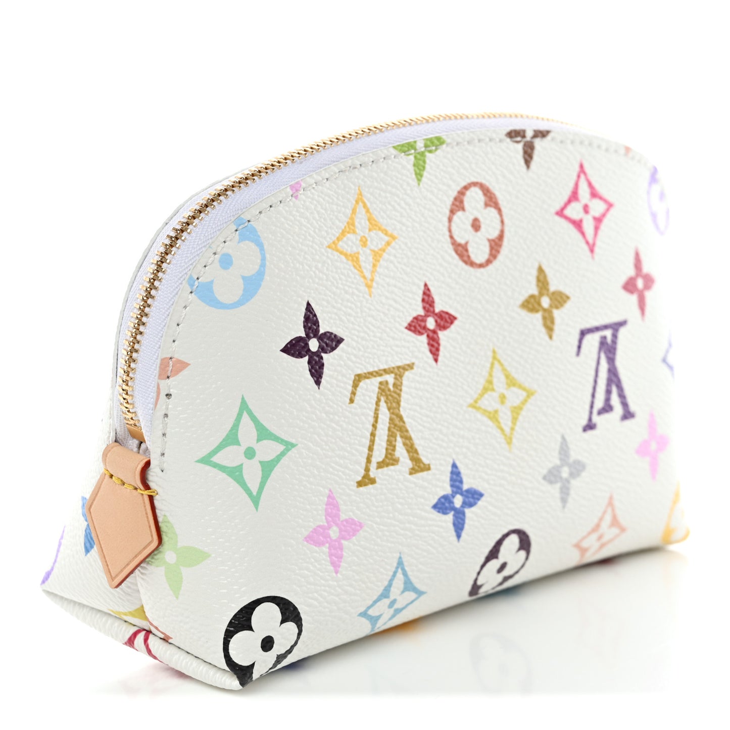 LV x TM Monogram Multicolor Cosmetic Pouch PM White
