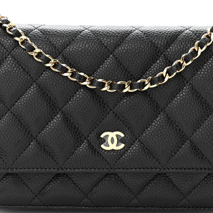 Chanel Caviar Quilted Wallet On Chain WOC Black 9 of 11