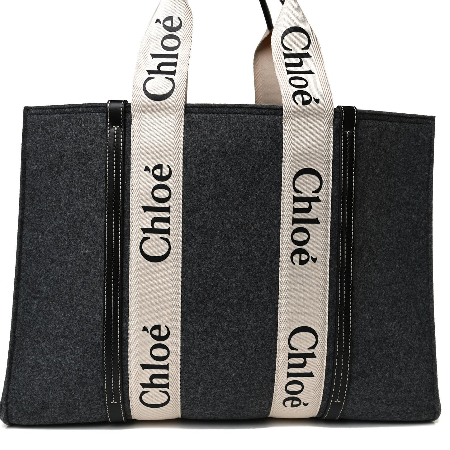 Felt Large Woody Ribbon Tote Cashmere Grey