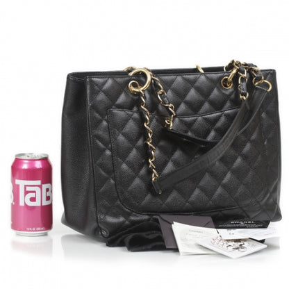 Chanel Caviar Quilted Grand Shopping Tote GST Black 2 of 10