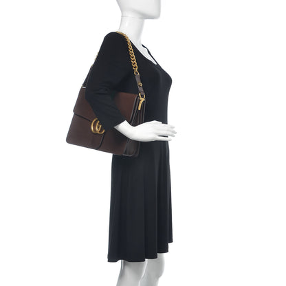 Gucci Tuscany Lux Calfskin Web GG Marmont Shoulder Bag Fondent 2 of 13