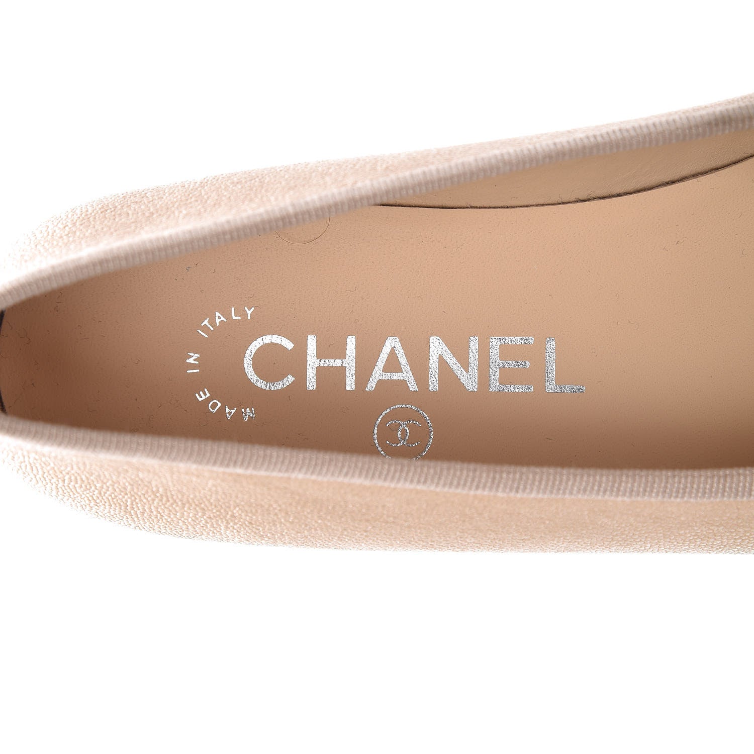 Chanel Iridescent Caviar Ballerina Flats 35 Beige 5 of 9