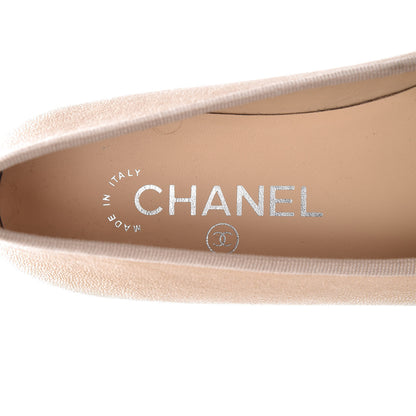 Chanel Iridescent Caviar Ballerina Flats 35 Beige 5 of 9